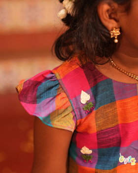 Madras Kattam - Classic Madras checks Pavadai Sattai Set