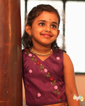 Pavazhamalli - Hand Embroidered Floral Pavadai Sattai Set