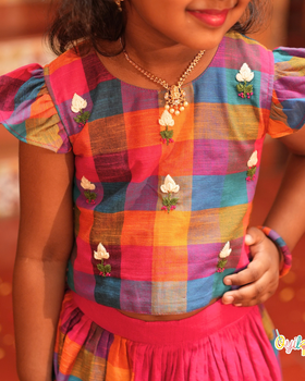 Madras Kattam - Classic Madras checks Pavadai Sattai Set