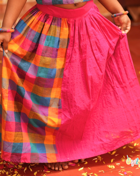 Madras Kattam - Classic Madras checks Pavadai Sattai Set