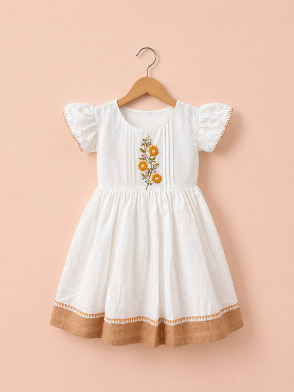 Pookolam Onam frock for kids