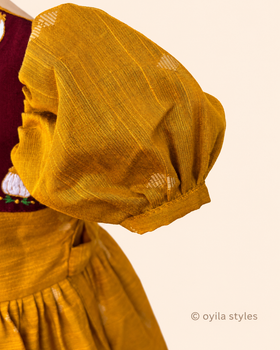 Modak Embroidered Festive Frock for Girls | Ethnic Kids Dress