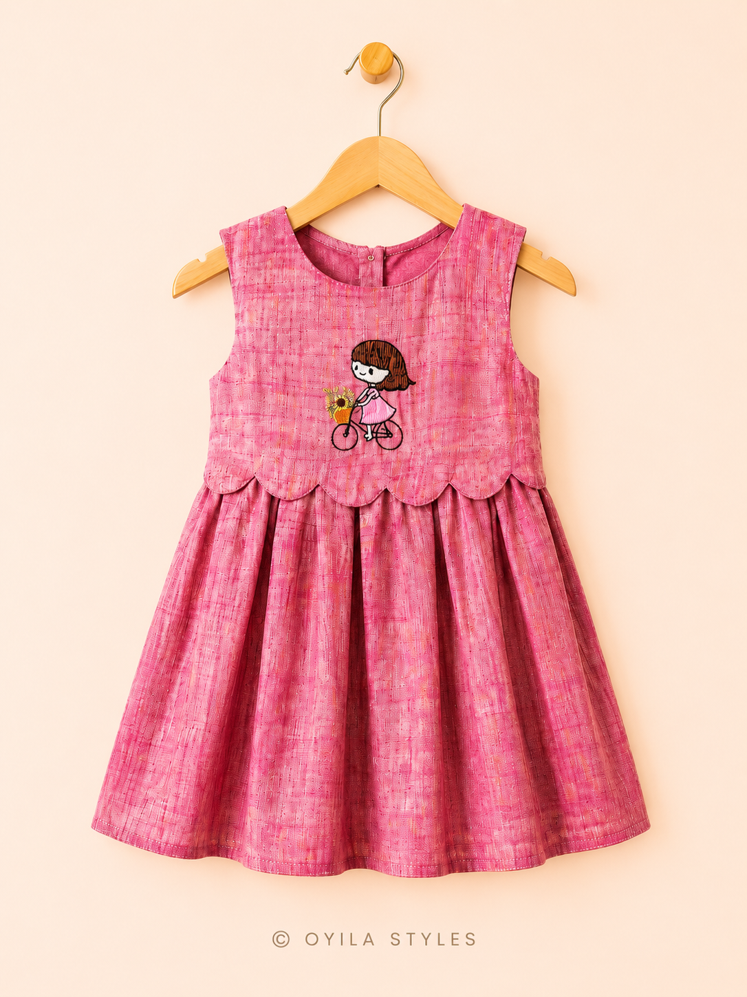 Kids Floral Embroidered Cotton Frock - Rosielane Dress