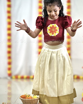 Ponmalar - Hand Embroidered Pookolam Set