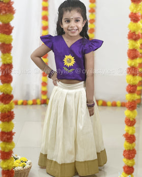 Sooriyam - Hand Embroidered Sunflower Ethnic Set