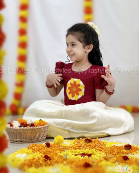 Ponmalar - Hand Embroidered Pookolam Set