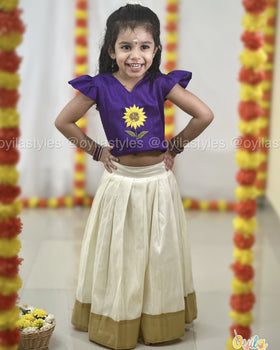 Sooriyam - Hand Embroidered Sunflower Ethnic Set