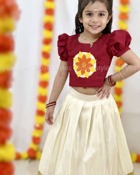 Ponmalar - Hand Embroidered Pookolam Set
