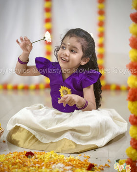 Sooriyam - Hand Embroidered Sunflower Ethnic Set