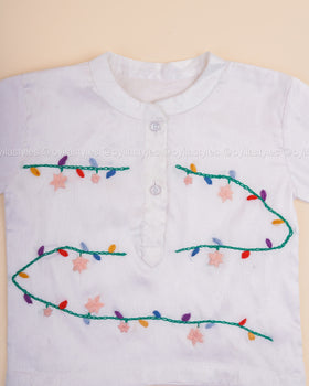Twinkling Greens - Christmas Silk Shirt