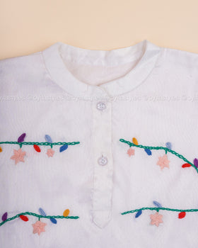 Twinkling Greens - Christmas Silk Shirt