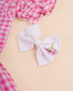 Bunny Tales - Hand Painted Christmas Cotton Frock