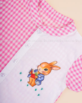 Bunny Tales - Hand Painted Christmas Cotton Shirt