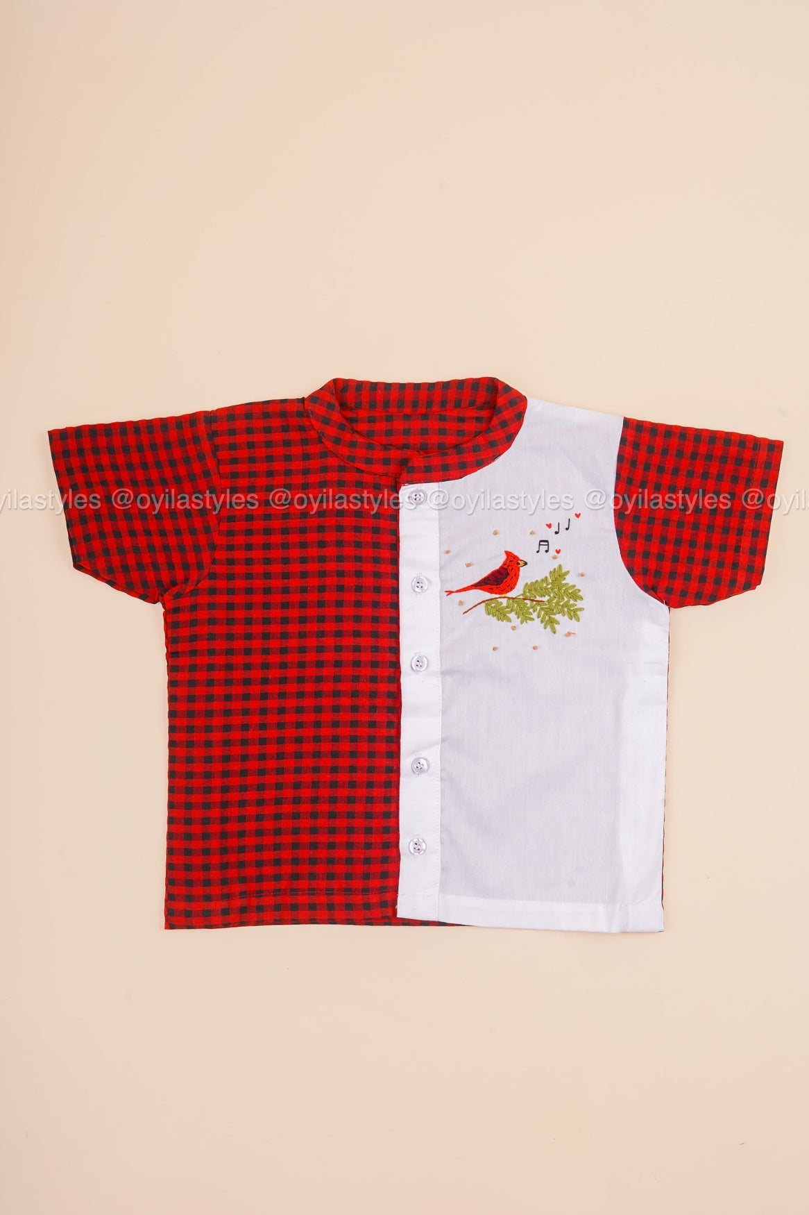 Cardinal Joy - Hand Embroidered Christmas Shirt
