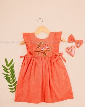Madhavi – Hand Embroidered Frock for Kids
