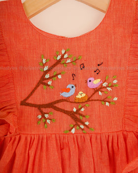 Madhavi – Hand Embroidered Frock for Kids