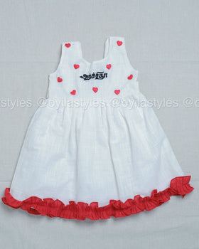 Thadam Frock - Girls Cotton Frock with custom Tamil Name