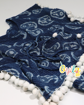 Indigo Pom Pom Set