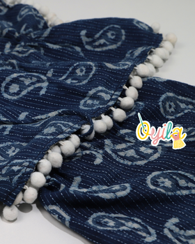Indigo Pom Pom Set